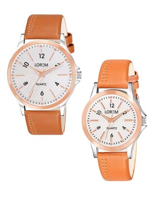 Silver Stylish Dial Analog Watch for Lovely Couple LR94-LR341