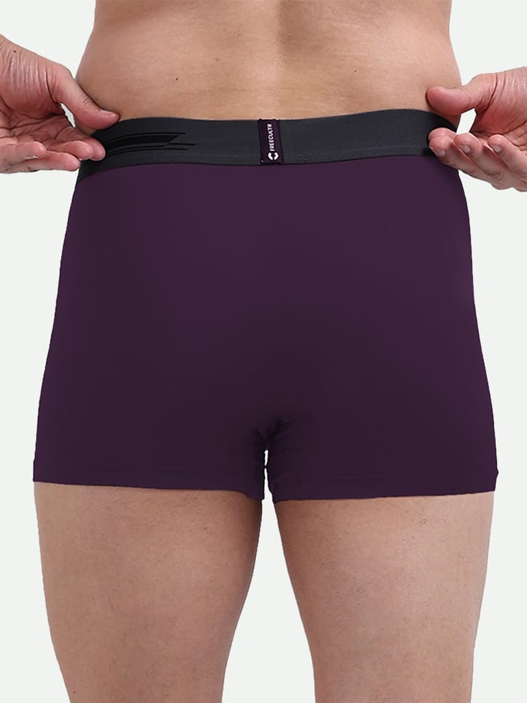 FREECULTR Men's Underwear Anti Bacterial Micromodal Airsoft Trunk - Non Itch No Chaffing Sweat Proof - Pack of 1-Trippy Violet