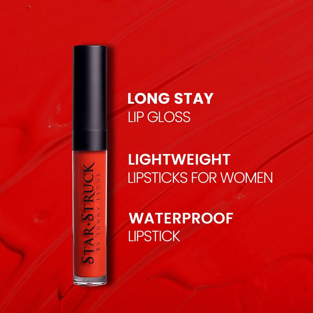 STARSTRUCK BY SUNNY LEONE Liquid Lip Gloss | Highly Pigmented, Clear Shine & Non-Sticky Formula