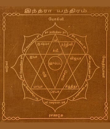 Sri Bakthi Today Indra Yantra Indra King of the Gods In Copper