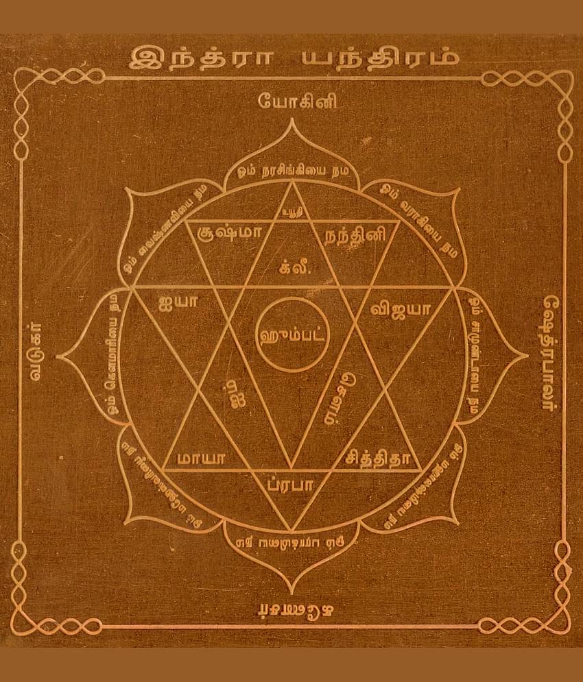 Sri Bakthi Today Indra Yantra Indra King of the Gods In Copper