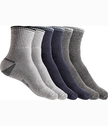 Texlon - Multicolor Terry Men's Ankle Length Socks ( Pack of 3 )