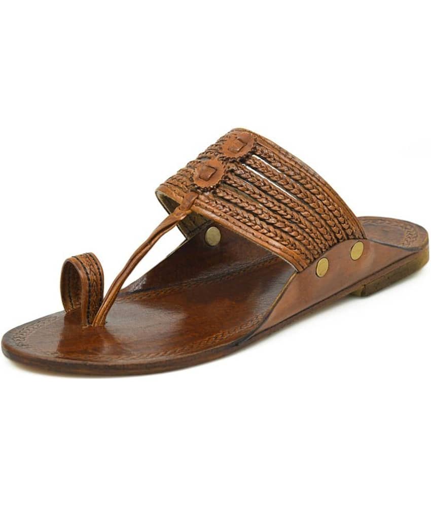 STEPFOX - Brown Men's Kolhapuris