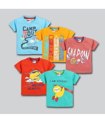 Mars Infiniti Pack of 5 Unisex for Baby Cotton T-Shirt ( Multi )