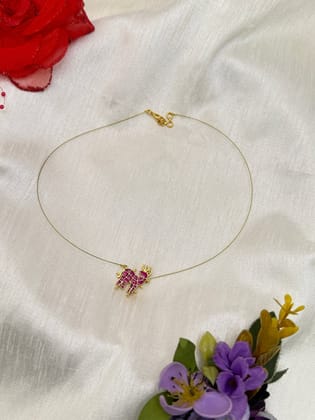 Invisible Chain Jadau Necklace 177