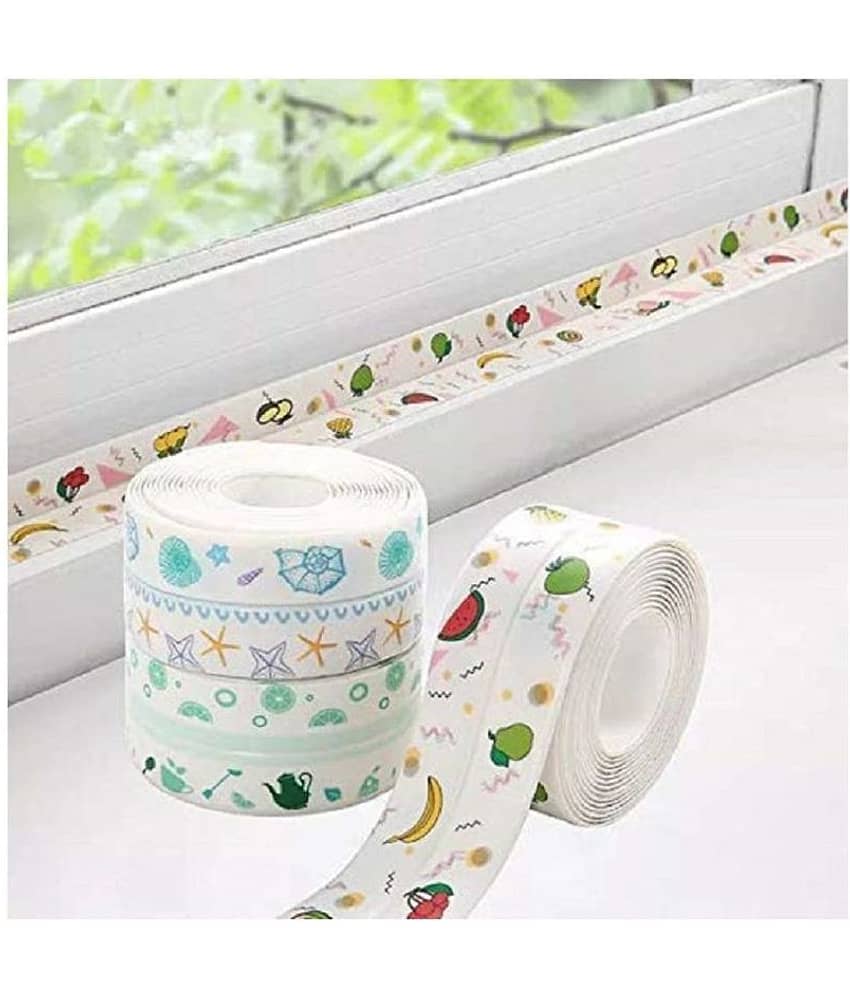 Caulk Strip, 1 PVC Self Adhesive Waterproof Caulking Sealing Tape, Caulk Tape Strip for Bathtub, Kitchen Countertop, Sink, Bathroom, Toilet and Floor Wall Edge Protector