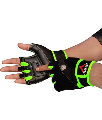 LITEFEEL FANCY METAL GLOVES Unisex Polyester Gym Gloves For Advanced Fitness Training and Workout With Half-Finger Length