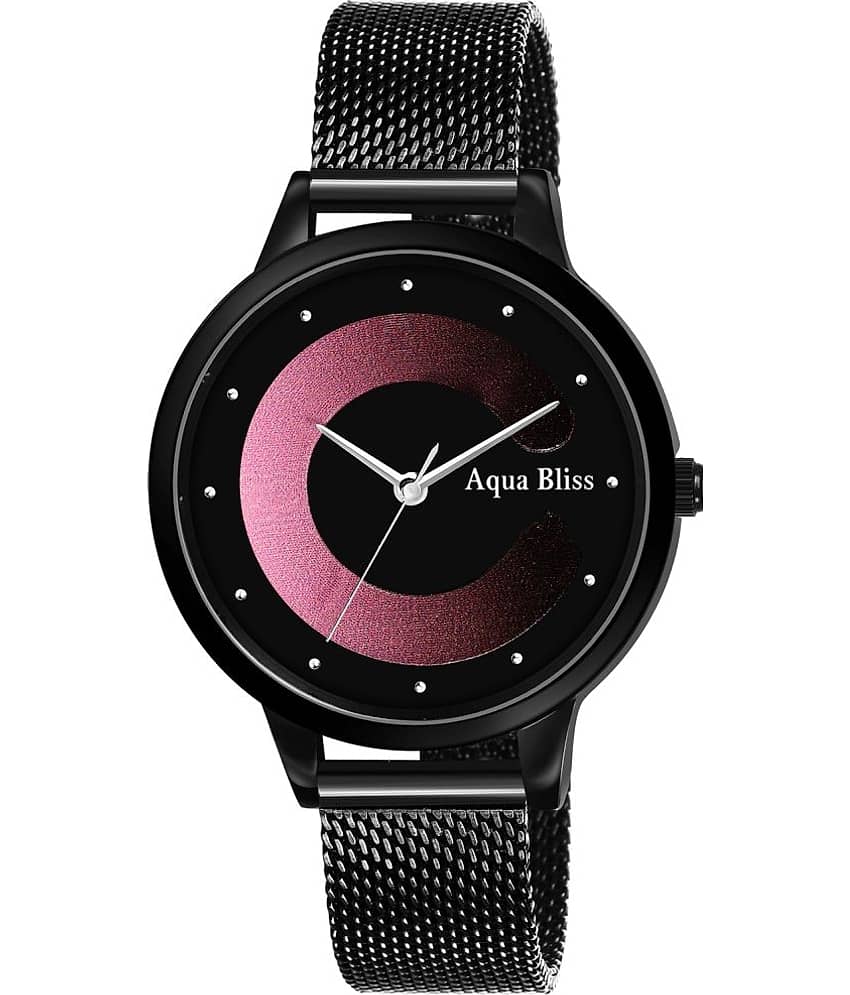 AQUA BLISS - Black Stainless Steel Analog Womens Watch