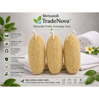 Cylindrical Loofa set of 3