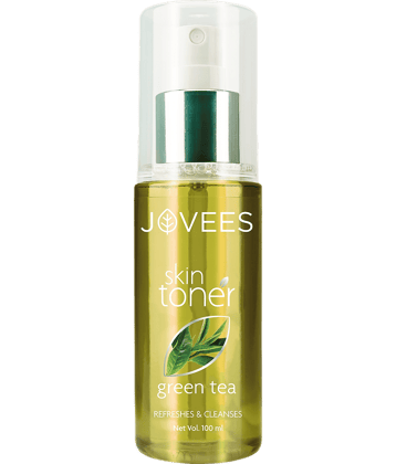 Jovees Herbal Green Tea Skin Toner Cleanses & Moisturises Pore Tightening, 100ml (Pack of 1)