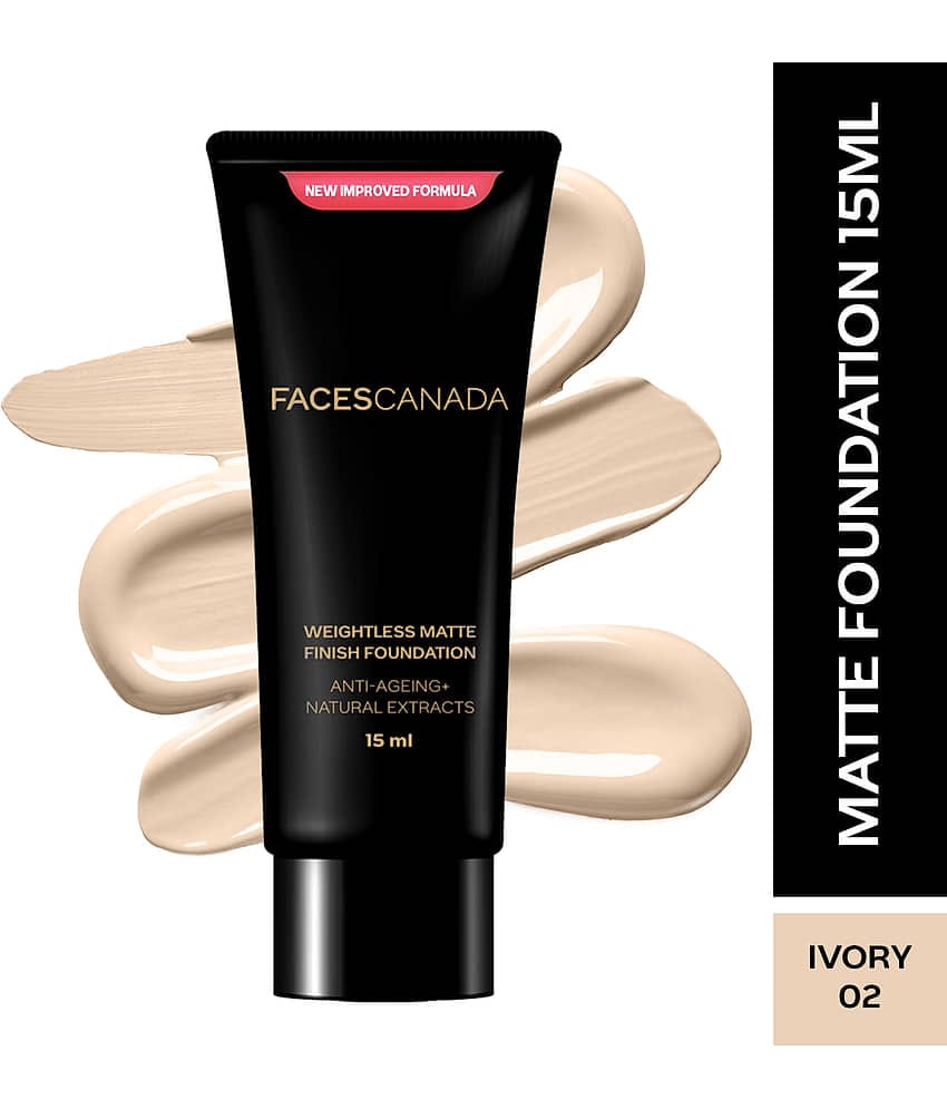 FACES CANADA Weightless Matte Finish Foundation - Ivory, 15ml , Anti-Ageing