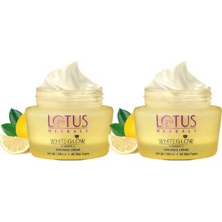 Lotus Herbals Whiteglow Vitamin-C Radiance Gel Crme, Spf-20  Pa+++, Paraben-Free, Anti-Pollution 50G ( Pack Of 2 )