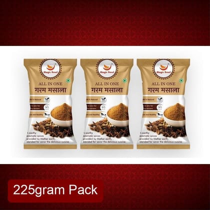 Magic Bowl Kitchen Essentials Bulk Pack: Garam Masala (3x25g) & Tea Masala (3x30g) - Daily Use Aromatic Spices Combo - Pack of 6 (Total 225g)