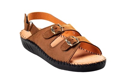 Titas Ladies Tan Sandal-Tan / 3 / Leather
