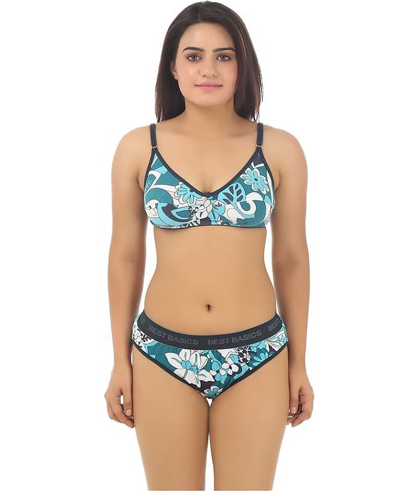 TCG Multi Color Cotton Bra & Panty Set