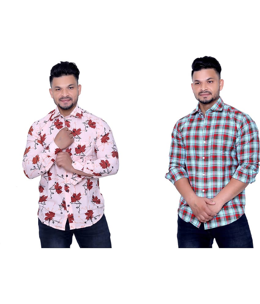 Aish N Ridh Cotton Regular Fit Checks Men's Casual Shirt - Multi ( Pack of 1 )
