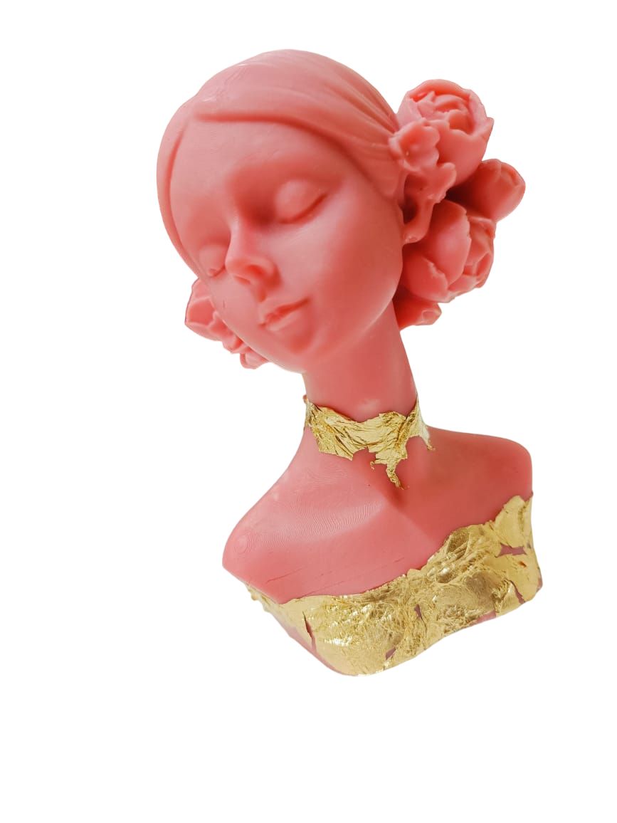 Closed Eye Lady Candle - Hand-Poured Decorative Soy Wax Candle with Natural Essential Oils - Eco-Friendly, Vegan, and Cruelty-Free - Perfect for Home Décor and Gifting