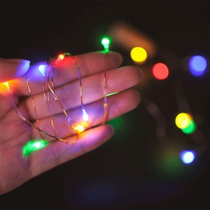 SPARKWORLD Multicolor LED Cork Fairy Lights (Pack of 8) Bottle String Lights for Decoration, Parties, DIY & Festive Gifting | Size: 1.98 m