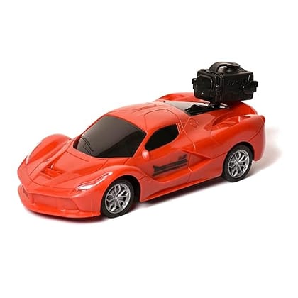 Braintastic Rechargeable Spray Model Remote Control RC Car with Light & Music Toys for Kids (Spray Car Red)