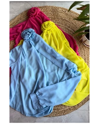 Hazel one shoulder top-Blue / XS