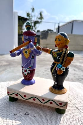 Handcrafted GI TAGGED Etikoppaka Radha Krishna