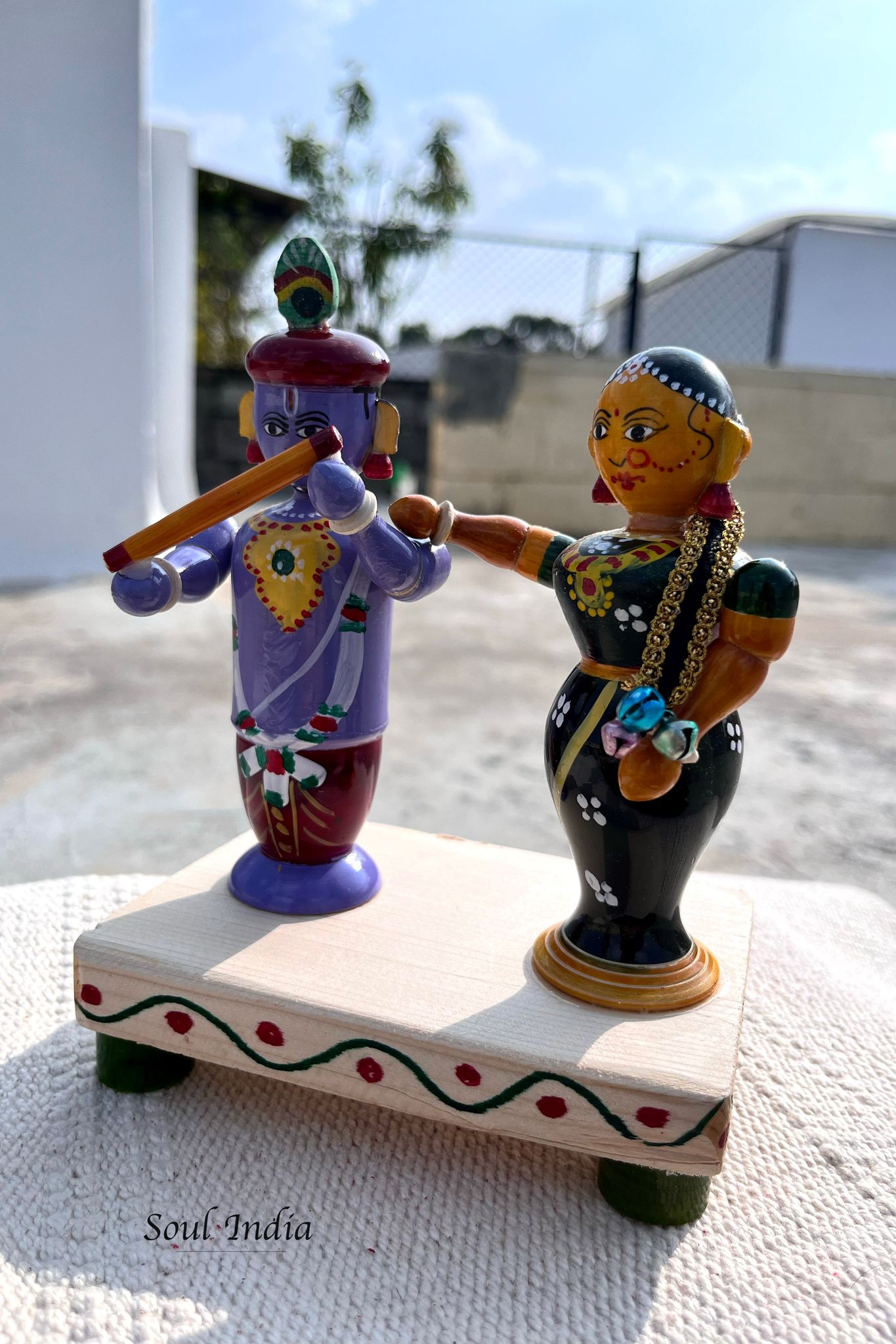 Handcrafted GI TAGGED Etikoppaka Radha Krishna