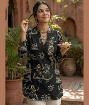 AK FASHION MALL Women Cotton Blend Printed Straight Kurti ( Multicolor1 )
