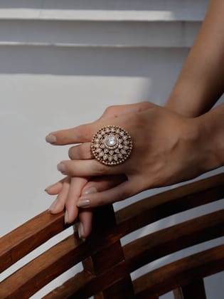Haris Kundan Ring-Gold