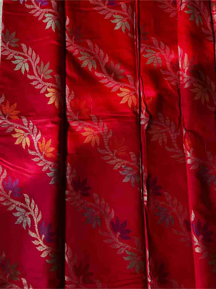Soft Silk Jamdani Red