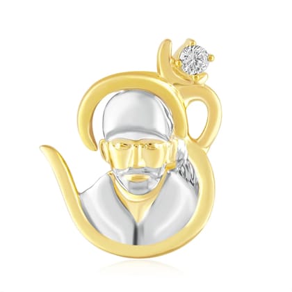 Senco Gold 18K Yellow Gold Sparkle Saibaba Kids Diamond Pendant (Gold Weight -  3.3 g / 0.06 Ct / HI-SI)