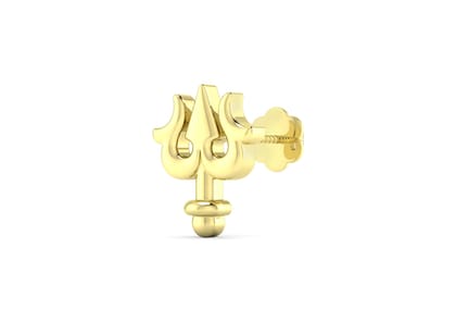Lord Shiva Trishul Ear Stud For Men (1 Pc Only)