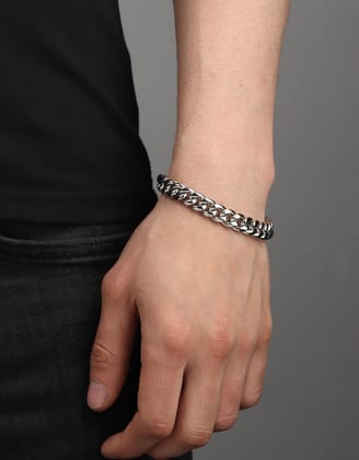 Clean Cuban Bracelet 10 mm-7 Inches / Silver