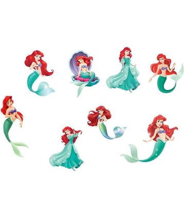 Decor Villa Water Fairy PVC Multicolour Wall Sticker - Pack of 1