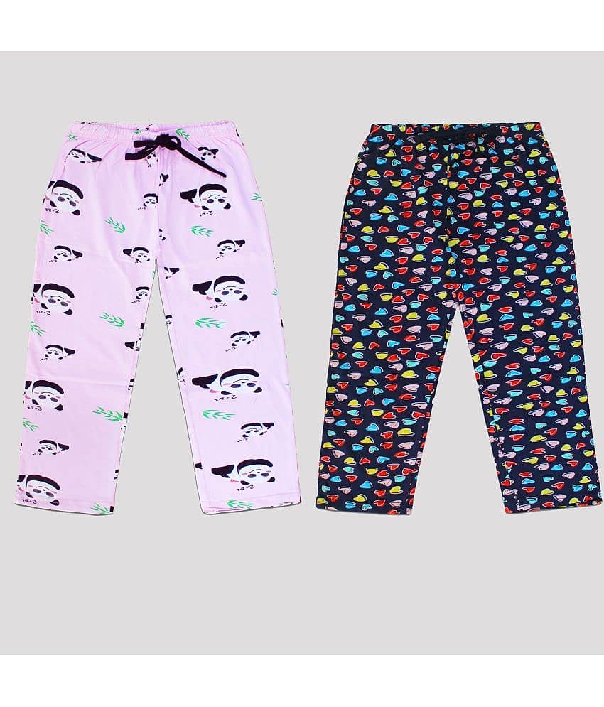 Ariel Pack of 2 Girls 100% Cotton Pyjama ( Multi Color )