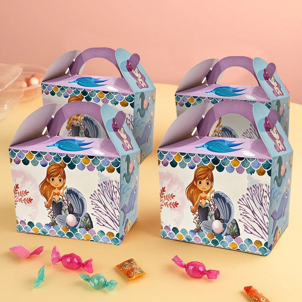 Mermaid Theme Treat Box for Return Gift/ Party Favour - 10PC - Party and Festive Needs | Buy online on ZillyBuy