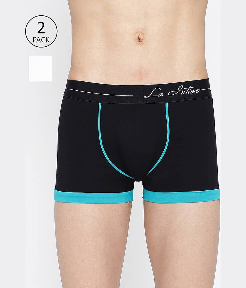 La Intimo Pack of 2 Cotton Trunks For Men's ( Multicolor )