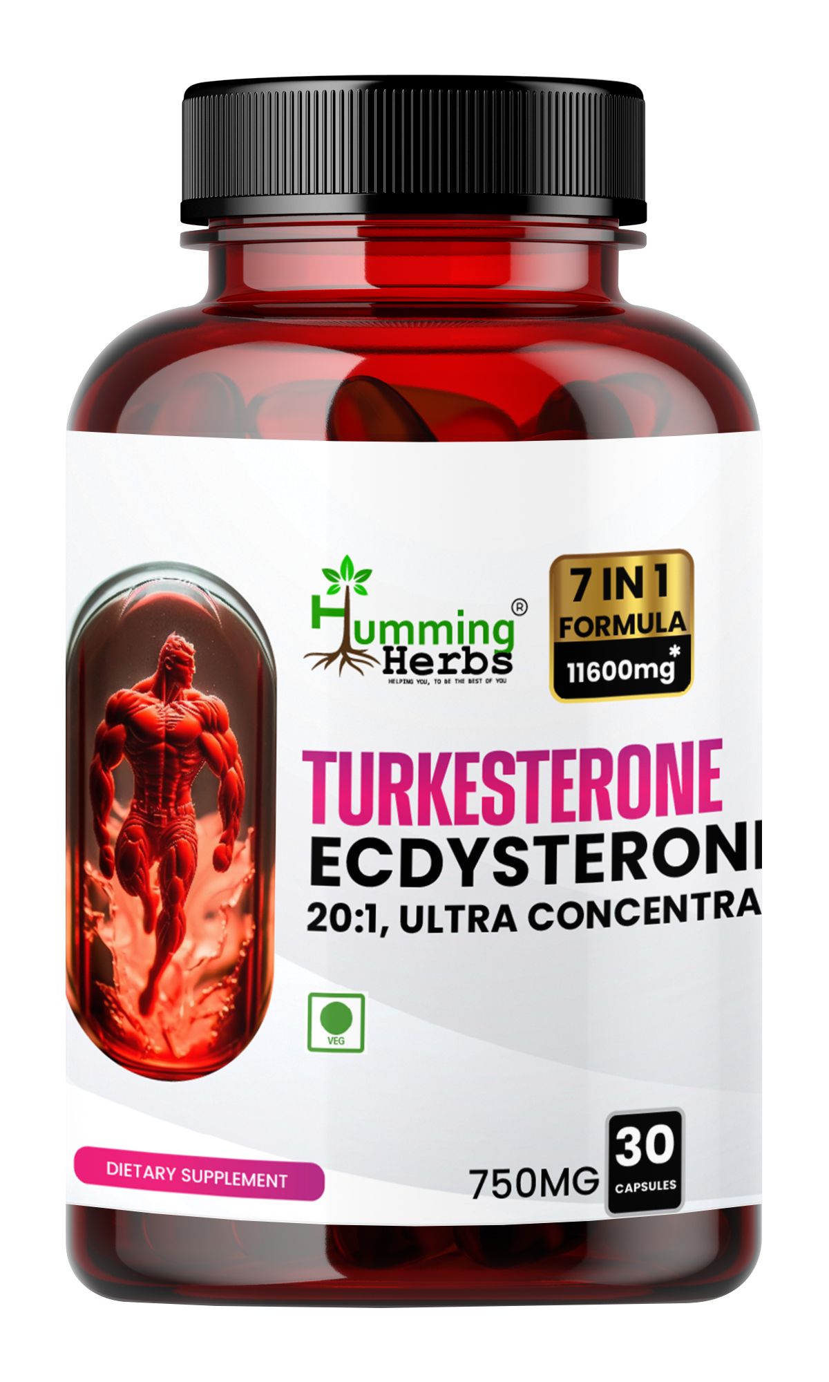 Humming Herbs Turkesterone Muscle Building Supplement (8920mg) | Boost Muscle Growth, Memory Support