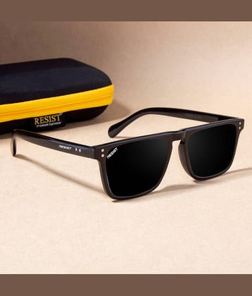 RESIST EYEWEAR Black Square Sunglasses ( Pack of 1 )