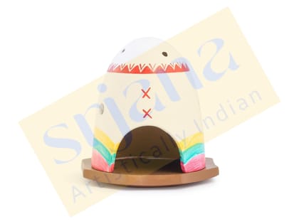 Srjana Handcrafted Handpainted Terracotta T Light and Incense Stick Holder 1 pc Srjana Handcrafted Handpainted Terracotta T Light and Incense Stick Holder 1 pc