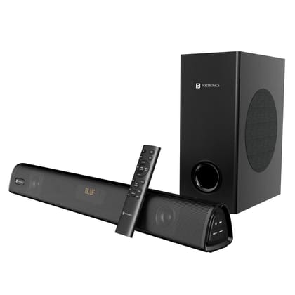 Portronics Pure Sound 106 Bluetooth Soundbar 120W with Wired Subwoofer for Deep Bass, 2.1 Channel Home Theatre (Black)