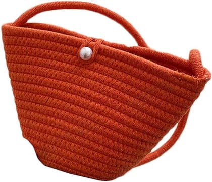 Handwoven Bucket Bag, Beach Bag