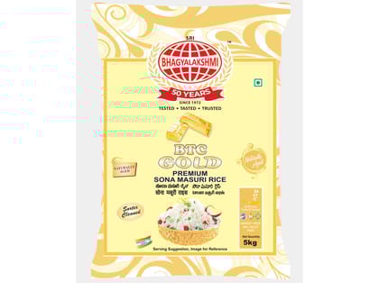 BTC Gold Sona Masuri Raw Rice 2 Years aged - 5 Kilogram