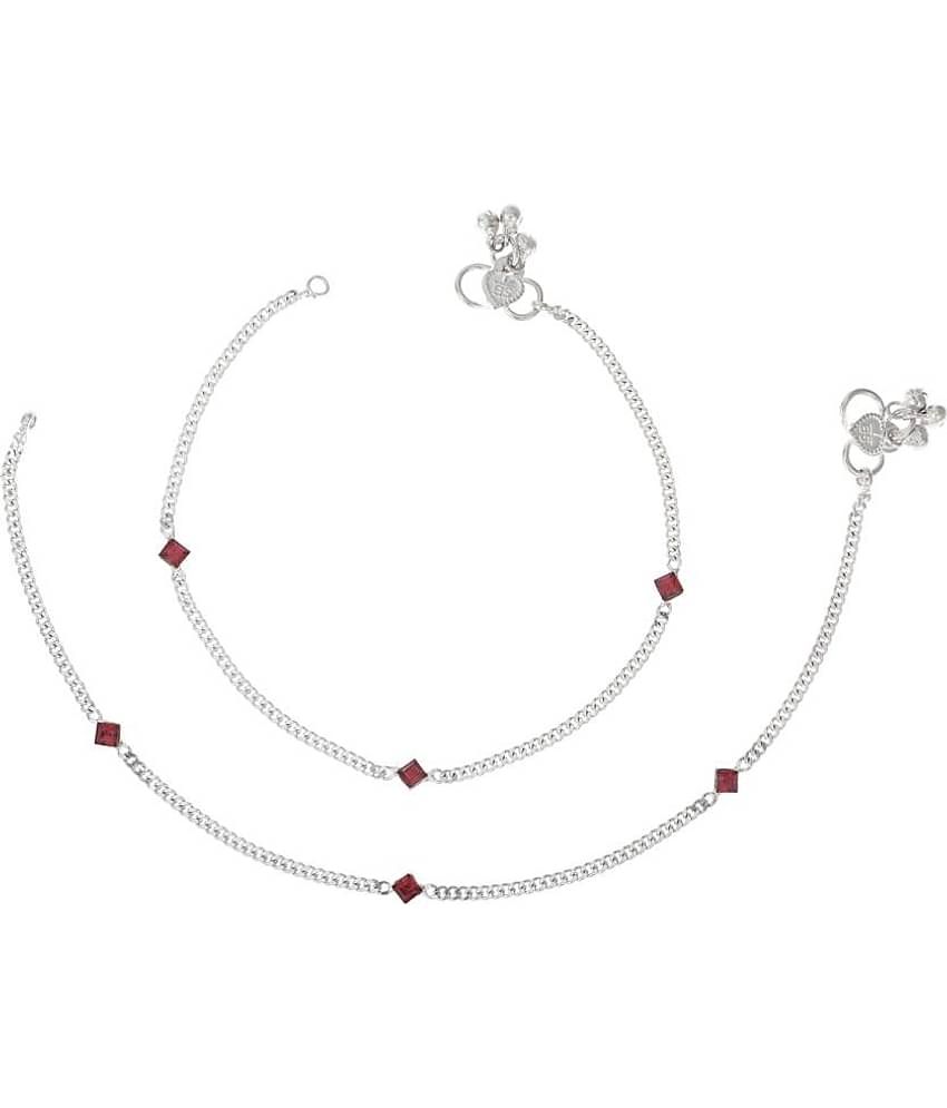 AanyaCentric - Silver Anklets ( Pack of 1 )