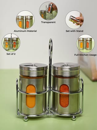 VON CASA Salt & Pepper 100ml - Silver Stainless Steel Glossy Finish