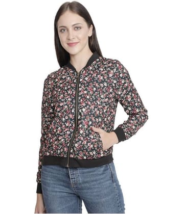 NUEVOSDAMAS - Polyester Black Bomber Jackets