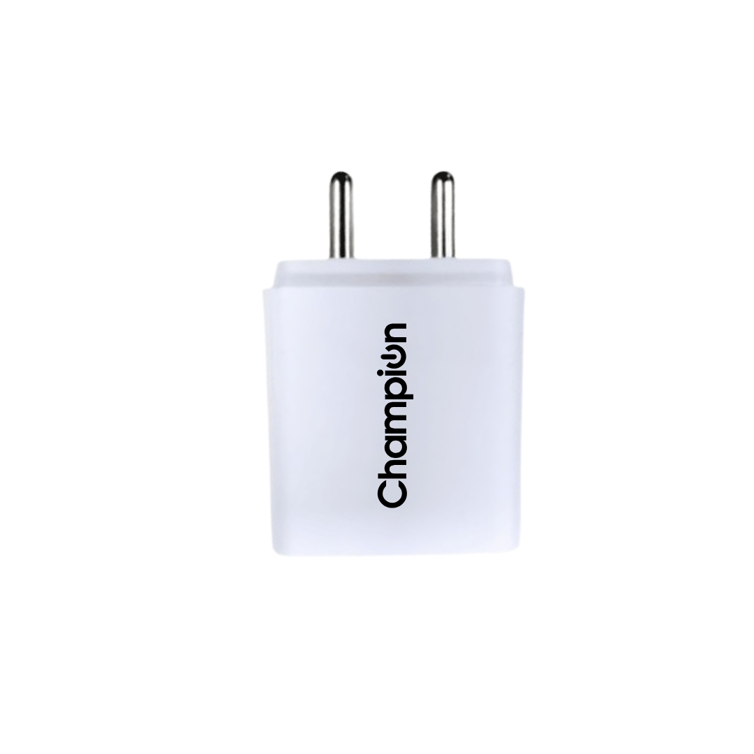 Champion 12W 5V/2.4A USB Wall Charger | Fast Charging Adapter for Android & USB Devices | Quick Charge 3.0 Support (White)