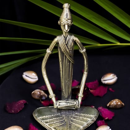 Dhokra Crafted Tribal Musician Figurine