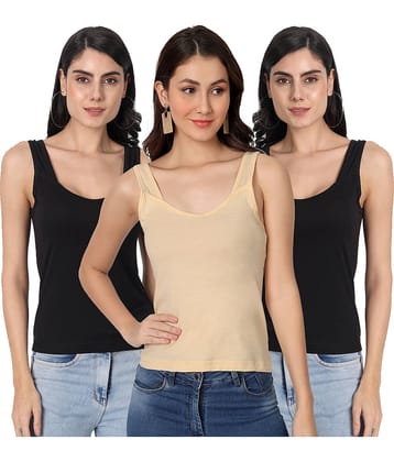AIMLY Cotton Camisoles - Beige Pack of 3