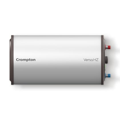 Crompton Versa Horizontal RHS 15L Storage Water Heater (Geyser) with Rust Proof Plastic body and Superior Glassline Coating, Fits under false ceilings, 8 Bar pressure rating and 7yr Tank warranty Crompton Versa Horizontal RHS 15L Storage Water Heater (Ge