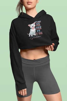 Crop Hoodie (Women) - Pitbull Glitter (6 Colours)